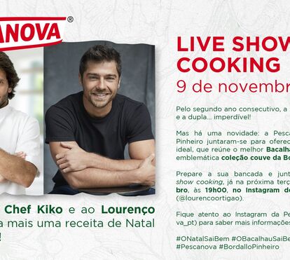 Junte-se ao Chef Kiko e a Lourenço Ortigão para preparar uma deliciosa receita de bacalhau 