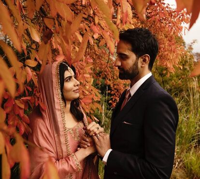 Veja as imagens do casamento de Malala