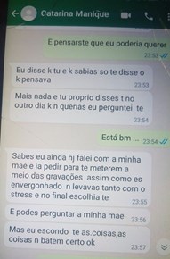 Agricultora Catarina mostramos os SMS que provam a trai o