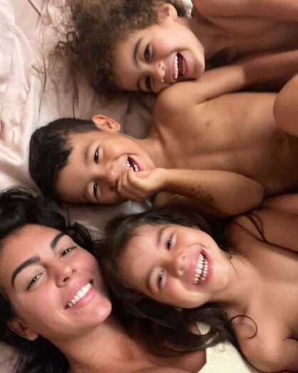 Alana Martina, Georgina Rodríguez, Cristiano Ronaldo, filhos
