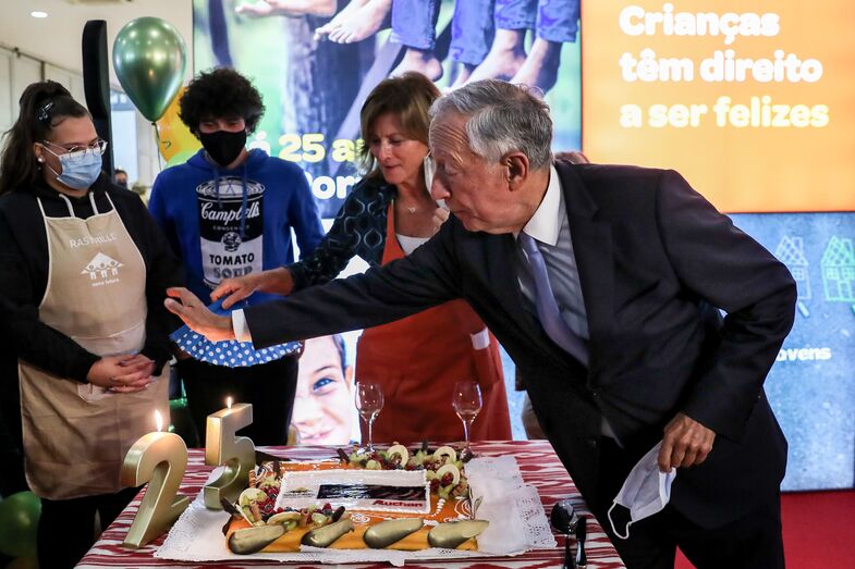 Marcelo Rebelo de Sousa na Associação Novo Futuro em 2021