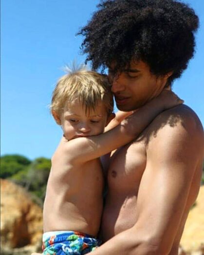Luís Borges com os filhos