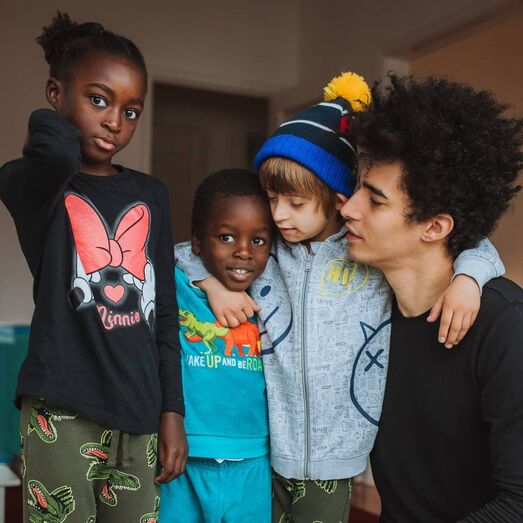 Luís Borges com os filhos