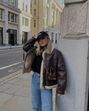 Street Style blusões de carneira