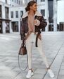 Street Style blusões de carneira