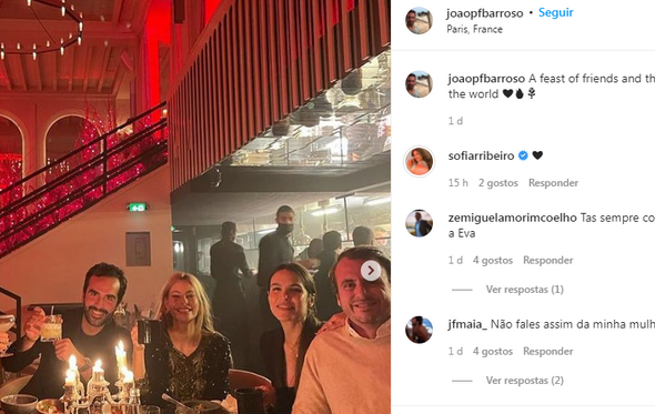 A reação do namorado de Sofia Ribeiro