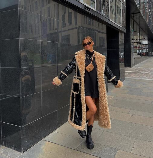 Street Style blusões de carneira