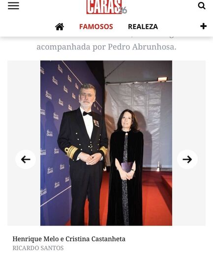 Henrique Gouveia e Melo com a atual companheira, Cristina Castanheta, na Caras 