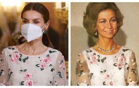 Letizia brilha com vestido da rainha Sofia dos anos 70