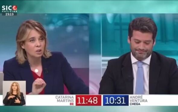 Catarina Martins, André Ventura, debate
