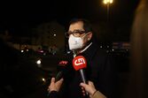 José Eduardo Moniz no velório de Artur Albarran 