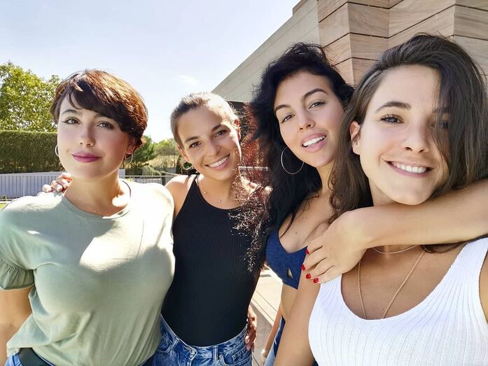 As amigas de Georgina: Ivana Rodríguez, Mamen Morales e Elena Pina