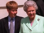 Rainha Isabel II, príncipe Harry 