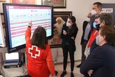 Filipe VI e Letizia na visita à Cruz Vermelha Espanhola