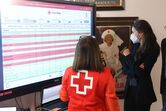 Filipe VI e Letizia na visita à Cruz Vermelha Espanhola