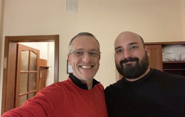 Francisco Penim e André Germano, da CMTV, na Roménia
