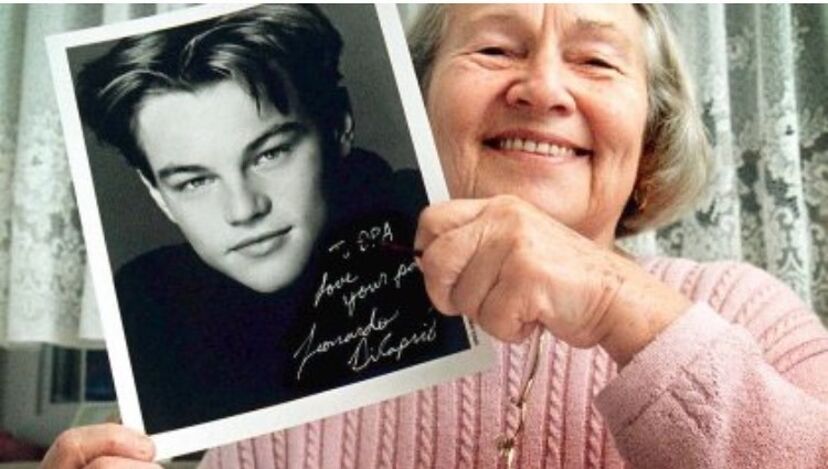 Leonardo DiCaprio e a avó materna