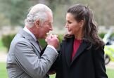 Letizia e o príncipe Carlos