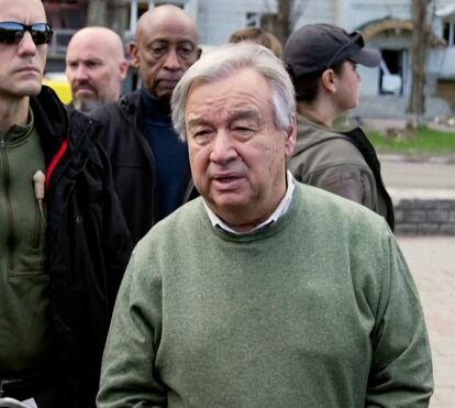 António Guterres não esconde emoção na Ucrânia: 'Imagino a minha neta a fugir em pânico'