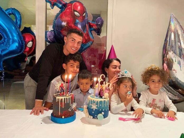 Cristiano Ronaldo com os filhos