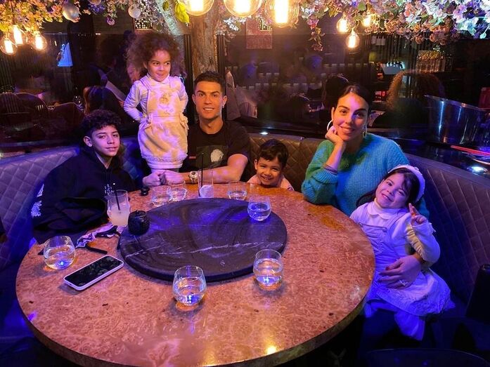Cristiano Ronaldo com os filhos