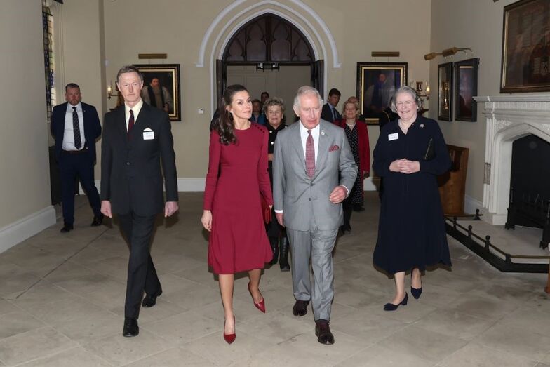 Letizia e o príncipe Carlos