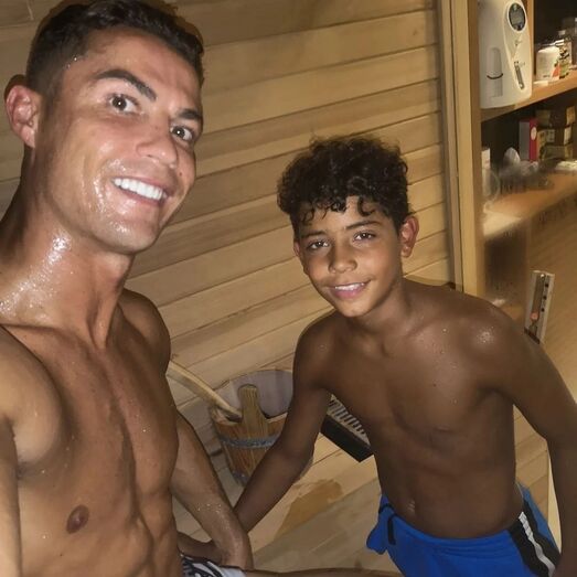 Cristiano Ronaldo com o filho, Cristianinho