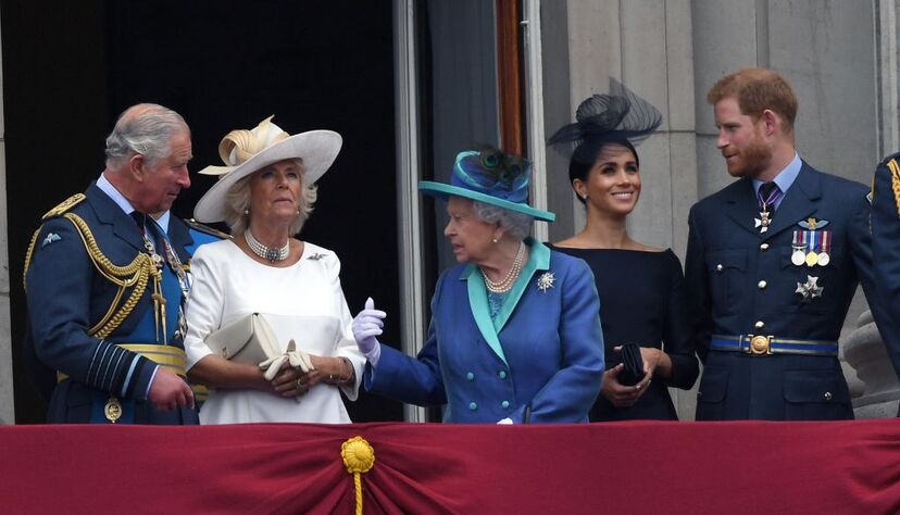 Príncipe Carlos, Camilla Parker-Bowles, rainha Isabel II, Meghan Markle, príncipe Harry