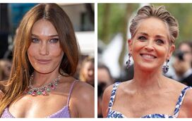 Carla Bruni e Sharon Stone: duas beldades em Cannes