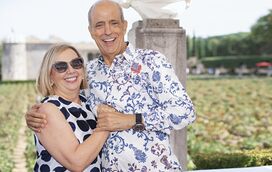 Joe Berardo com a mulher na Quinta da Bacalhoa