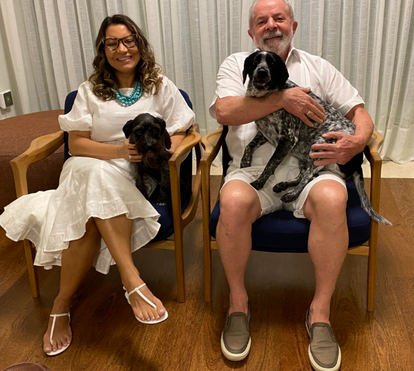 Recém-casado, Lula da Silva e Rosângela trocam declarações de amor