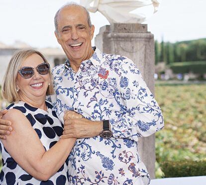 Joe Berardo com a mulher na Quinta da Bacalhoa