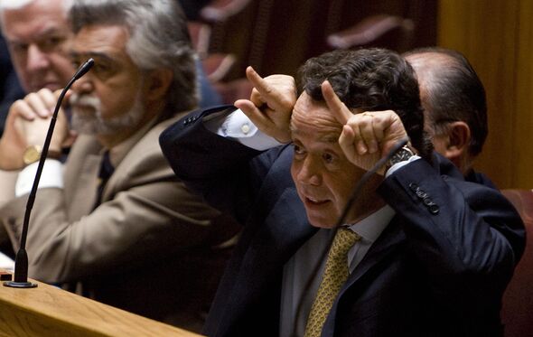 Manuel Pinho no parlamento quando era ministro do governo Sócrates