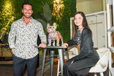 Francisco Macau e a namorada, Sara, no Warm Up Summer FLASH! no Sky Valley Villamoura 