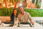 Francisco Macau e a namorada, Sara, no Warm Up Summer FLASH! no Sky Valley Villamoura 