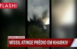 Guerra na Ucrânia: Prédio é atingido por missel em Kharkiv