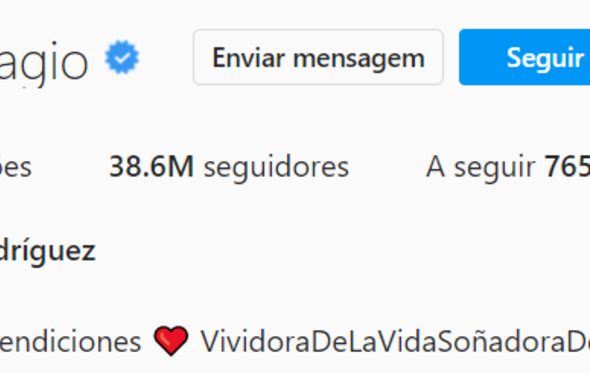 Georgina, redes sociais, pormenor