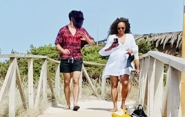 Isabel dos Santos com um amigo em Formentera, Ibiza