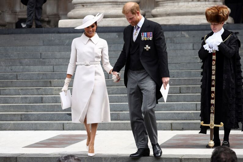 Harry e Meghan de volta junto da família real britânica na Missa do Jubileu de Platina de Isabel II