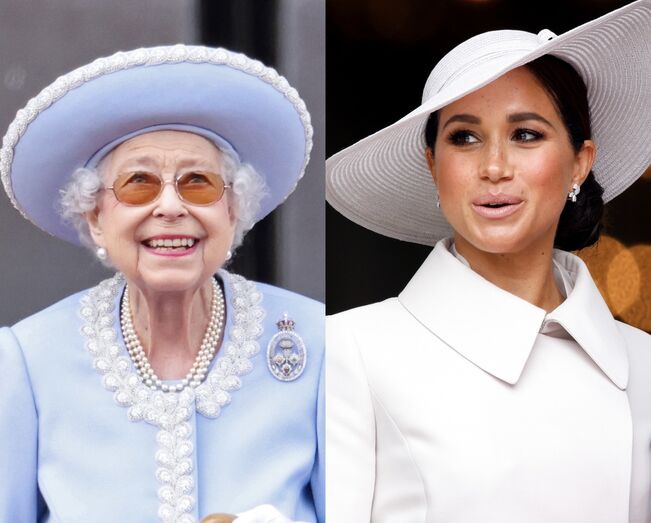 Rainha Isabel II e Meghan Markle 