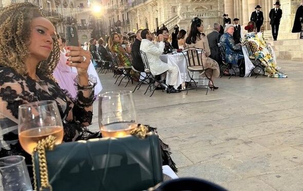 Isabel dos Santos no desfile da Dolce & Gabbana