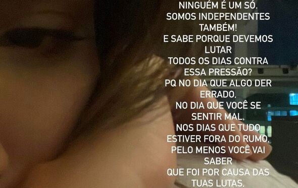 Post de Bruna Gomes acusa pressão dos fãs