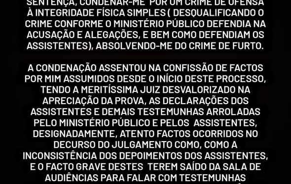 Leandro, comunicado, acusação