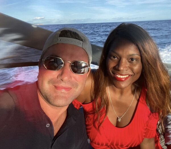 Tchizé dos Santos com Pedro Caldeira