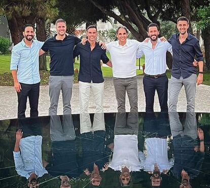 Daniel Oliveira celebra a amizade com Ruben Amorim e Nuno Gomes no Algarve