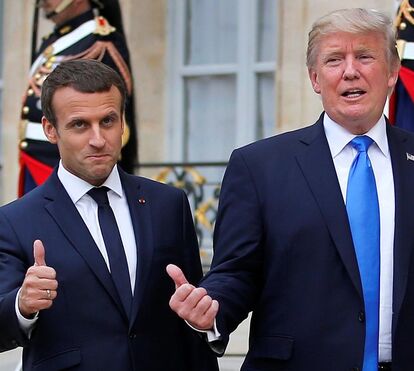 Tardou mas não faltou! O comentário irónico de Donald Trump sobre o 'tabefe' de Brigitte a Emmanuel Macron