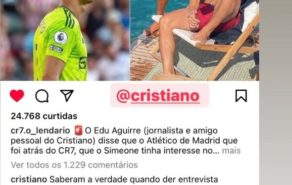 Texto de Cristiano Ronaldo 