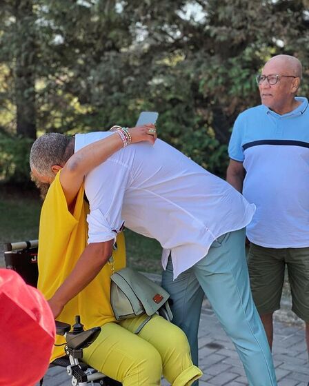 Daniel Kenedy com o pai e a irmã