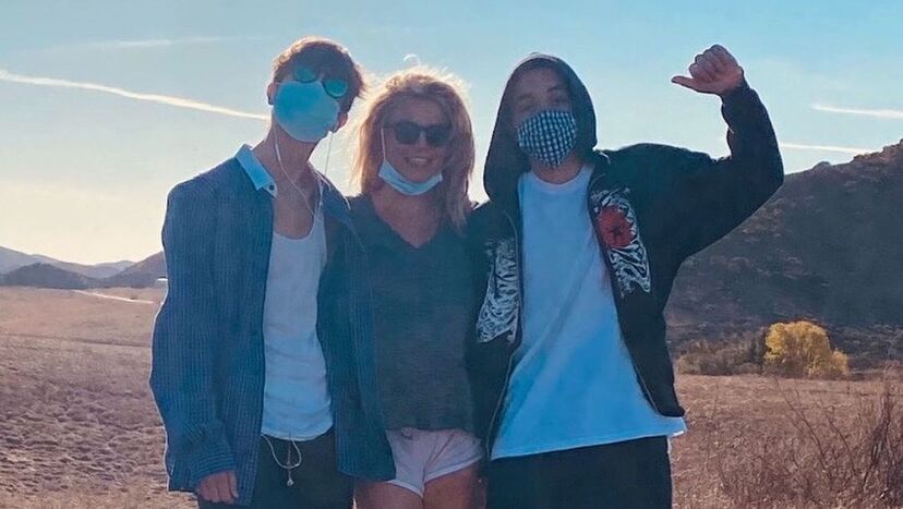 Britney Spears com os filhos