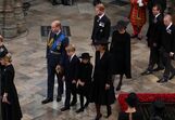 funeral Isabel II, William, Kate, George, Charlotte